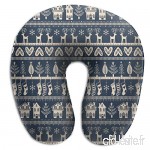 Travel Pillow Nordic Navy Memory Foam U Neck Pillow for Lightweight Support in Airplane Car Train Bus - B07V4XPBML